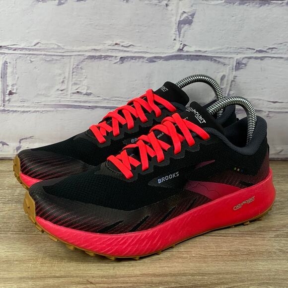 Brooks Catamount Black Pink Trail Running Shoes Women's Size 8 Hiking Sneakers - Picture 3 of 8